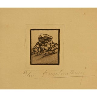 Anselmo Bucci, Fusilièr, Etching, 1917 For Sale