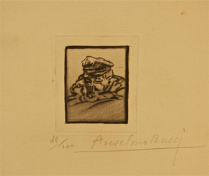 Anselmo Bucci, Fusilièr, Etching, 1917