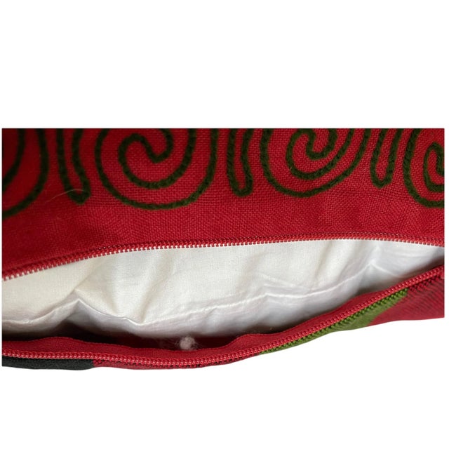 Early 21st Century Hand-Stitched Wool Tassel Throw Pillows- Set of 2 For Sale - Image 12 of 13