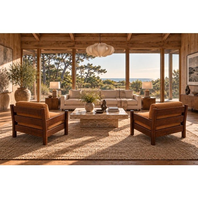 Brazilian Modern Armchair in Imbuia Wood and Cognac Velvet, Brazil, 1960s For Sale - Image 12 of 18