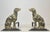 Pair of chiseled bronze andirons representing dogs For Sale - Image 11 of 12