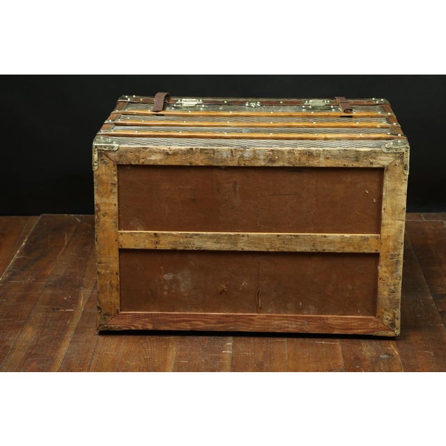 Checkered Mail Trunk, 1920s For Sale - Image 3 of 11