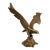 Vintage Solid Cast Brass Eagle Sculpture on Rocky Outcrop, 12” Tall For Sale