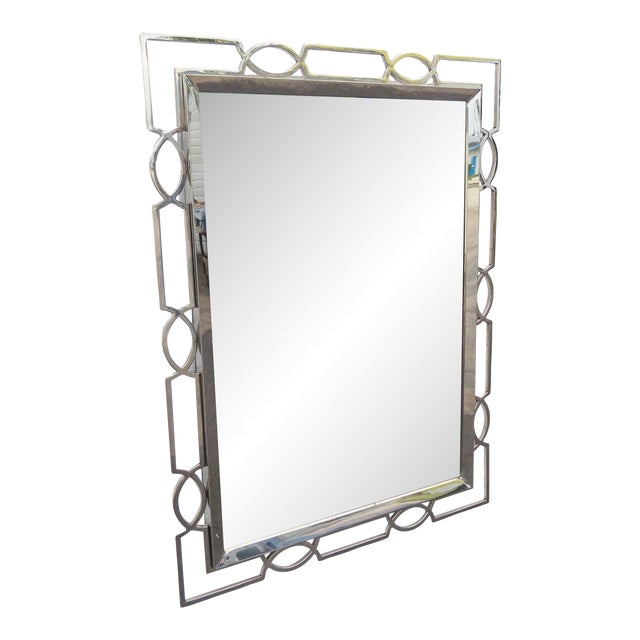 Bernhardt Chrome Mirror Criteria Collection Model No 363 321 Art Deco Style 6589 For Sale