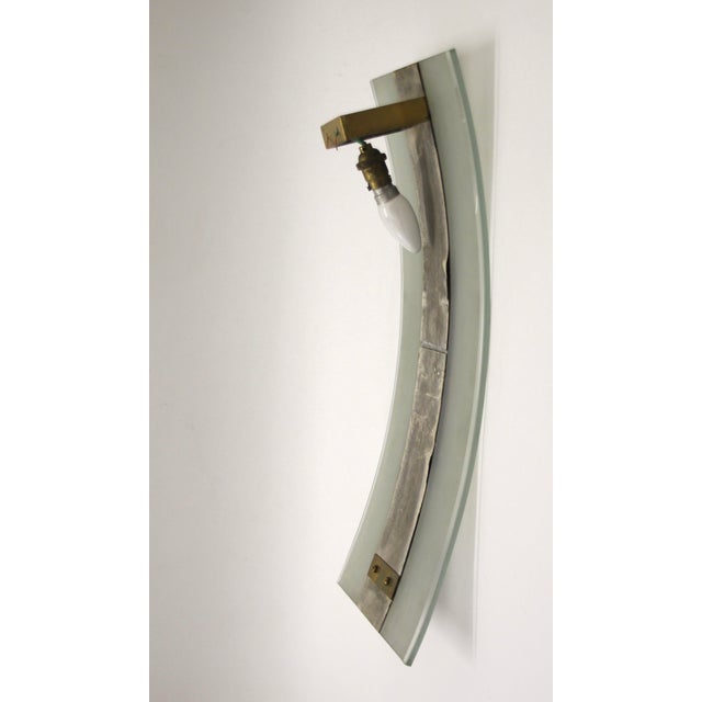 Metal French Modernist Art Deco Wall Light, 1930s For Sale - Image 7 of 9