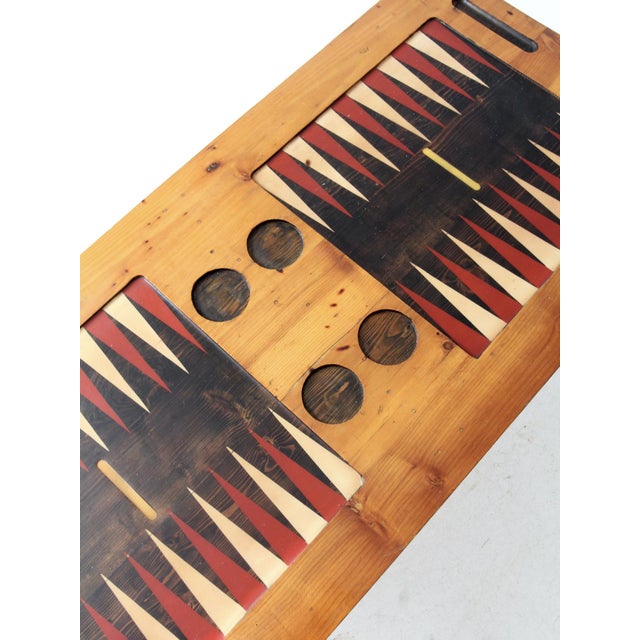 Mid Century Backgammon Game Table Coffee Table For Sale - Image 11 of 12