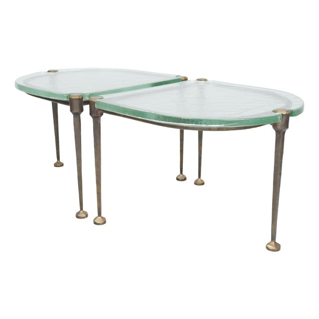 Vintage German Brutalist Coffee Tables by Lothar Klute, 1980s, Set of 2 For Sale