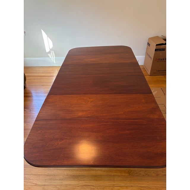 Brandt Mahogany Double Pedestal Dining Table, Seats 6-8, Original Label ...