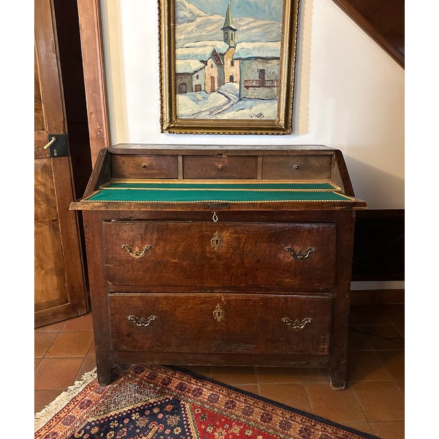 Louis XVI Rustic Drop-Front Cabinet, Italy For Sale - Image 4 of 18