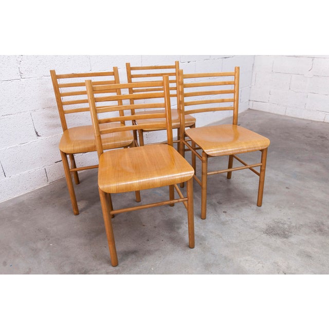 Danish Convertible Round Table and Matching Chairs, 1980, Set of 5 For Sale - Image 16 of 18