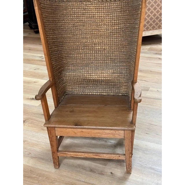 18th Century Oak and Rush Orkney Chair, Scotland, 18th Century For Sale - Image 5 of 10