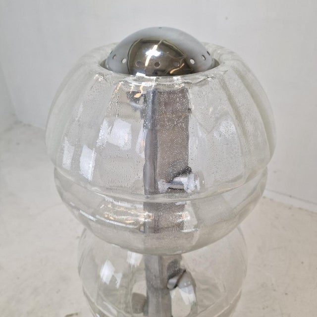 Italian Space Age Glass Floor Lamp, 1980s For Sale - Image 9 of 14