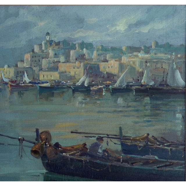 Leon Giuseppe Buono, Seascape, 1920s, Oil on Panel For Sale - Image 3 of 6