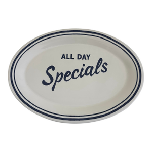Kate Spade X Lenox All Day Specials Blue White Oval Platter Decorative Plate