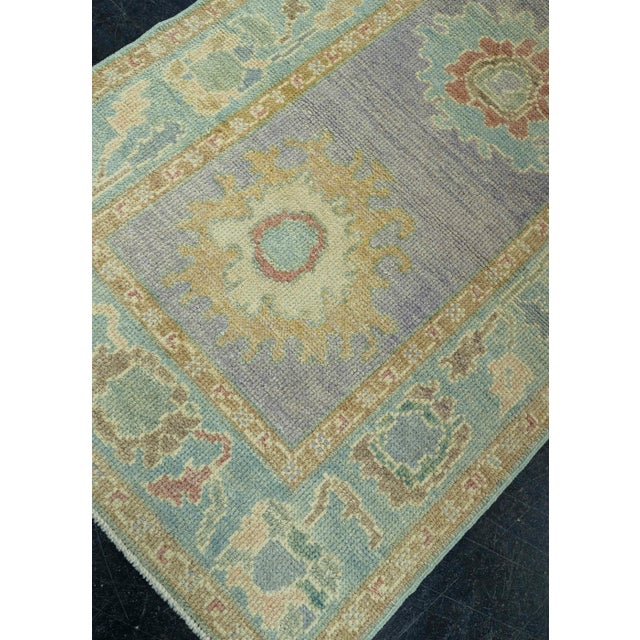 Textile Turkish Oushak Rug 2'10" x 8'6" #19232 For Sale - Image 7 of 8