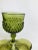 Indiana Glass Company 1960s Diamond Point by Indiana Glass Dark Green Avccado Water Goblets- Set of 5 For Sale - Image 4 of 8