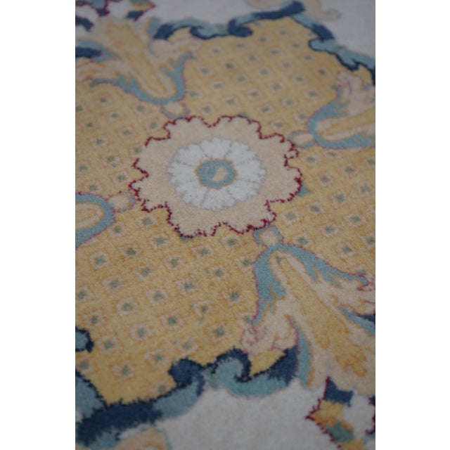 Vintage Multi Medallion 9’ X 13’ Cream Field Oriental Rug For Sale - Image 10 of 11