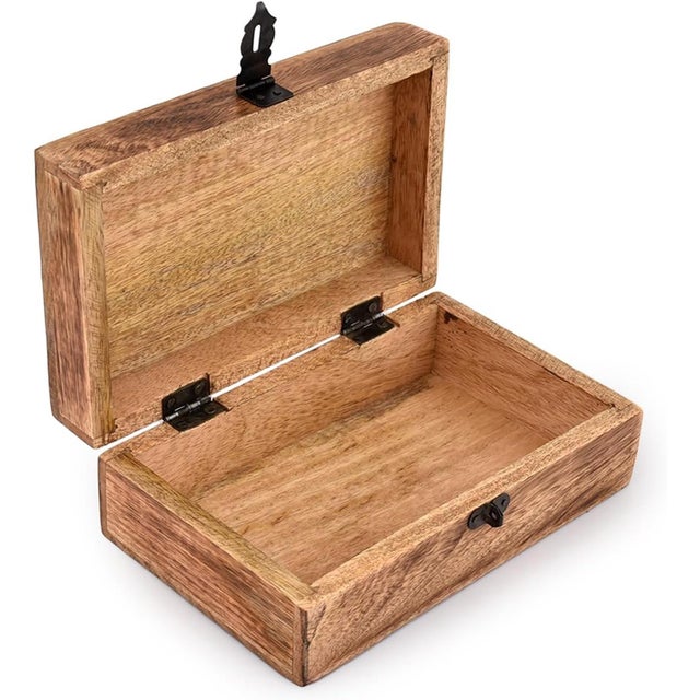 Early 21st Century Mango Wood Tree Life Engraved Jewelry Box For Sale - Image 5 of 5
