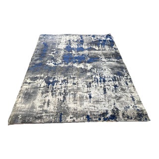 Contemporary Nepal Rug, Handspun Wool Abstract Design, 10x14 For Sale