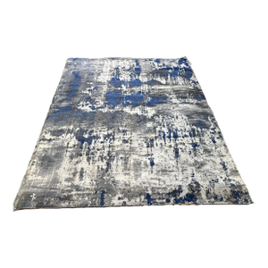 Contemporary Nepal Rug, Handspun Wool Abstract Design, 10x14