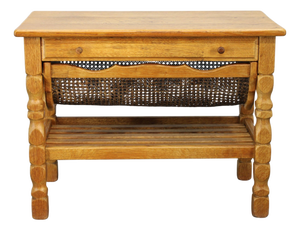 Mid-Century Modern Danish Oak Sewing Cabinet by Henning Kjaernulf, 1960s