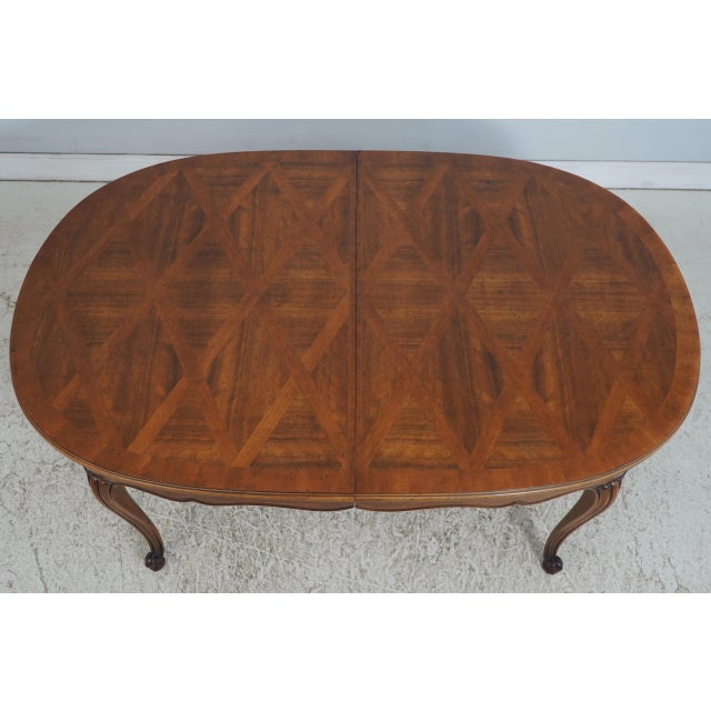 French Baker French Walnut Dining Room Table For Sale - Image 3 of 18