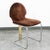 Mid Century Modern Dining Chairs Set 6 Chrome Brass Suede Italy Attributed to Willy Rizzo 70s For Sale - Image 9 of 11
