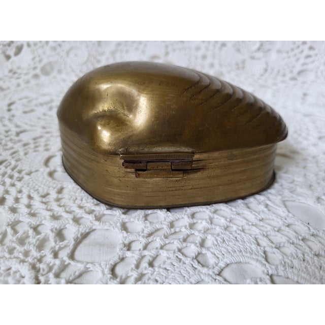 1960s Brass Shell Trinket Box For Sale - Image 5 of 6