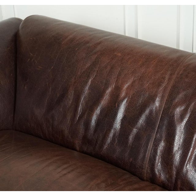 Fishpools Heritage Brown Leather Sofa For Sale - Image 12 of 18