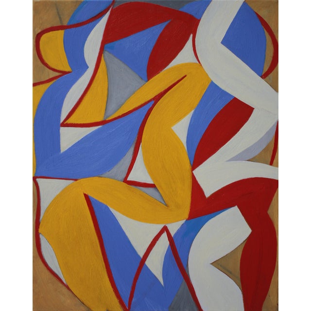 Contemporary Abstract Oil on Canvas "20ju4p-2020" by Alain Clément For Sale - Image 4 of 4