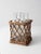Farmhouse Vintage Wicker Bottle Basket With Glass Bottles For Sale - Image 3 of 15