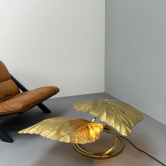 Boho Chic Rabarbaro Gold Floor Lamp by Carlo Giorgi for Bottega Gadda, Italy, 1970s For Sale - Image 3 of 15