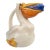Vintage Signed Animals & Co. Ceramic Pelican Pitcher With Fish & Removable Lid For Sale