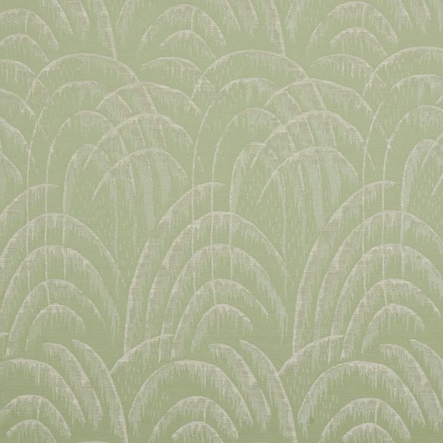 Contemporary Schumacher Voussoir Moderne Fabric In Celedon For Sale - Image 3 of 4
