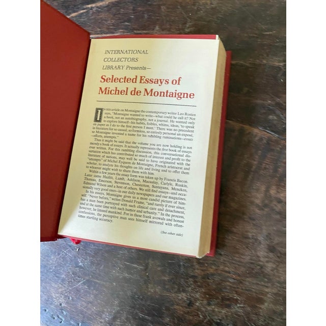 1952 Vintage Red Leather Wrapped Book Library Bookshelf Bibliophile For Sale In Chicago - Image 6 of 8