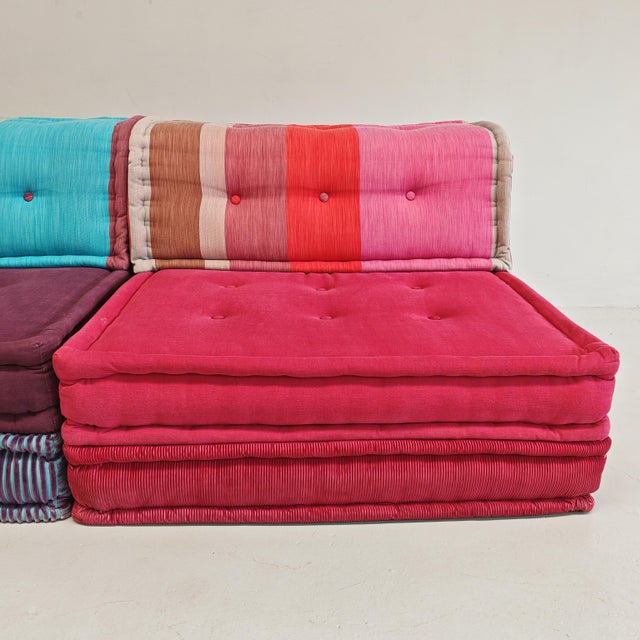 Mah Jong Red Four-Seater Modular Sofa by Missoni, H. Hopfer for Roche Bobois, 1990s, Set of 4 For Sale - Image 6 of 18