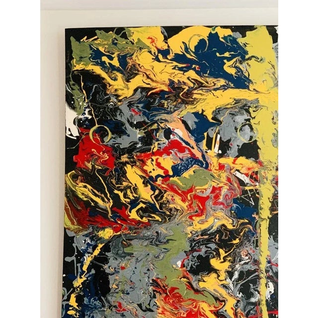 Large Oil & Enamel Painting by Dan R. Thornhill S-Dt2 For Sale - Image 9 of 13