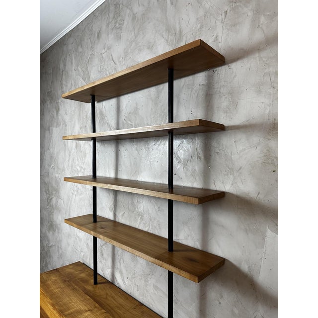 Brown Vintage Shelving Unit in Wood, 1980 For Sale - Image 8 of 13
