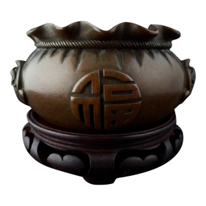 Chinese Bronze Money Sack Censer