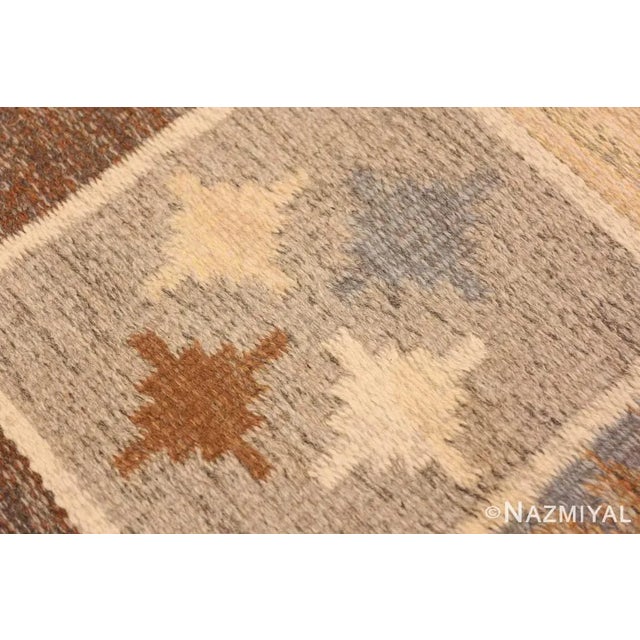 Nazmiyal Collection Vintage Scandinavian Rakel Callander Swedish Kilim Rug For Sale - Image 9 of 9