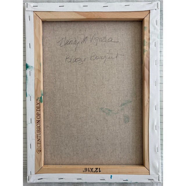 “Blazer Bouquet” Oil on Linen by Nancy M. Vignola - For Sale In Providence - Image 6 of 7