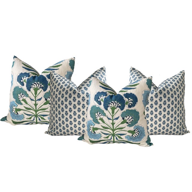 Textile Thibaut Floral Designer Pillow Bundle in “Tybee Tree” and Anna French "Julian" - Set of 4 For Sale - Image 7 of 7