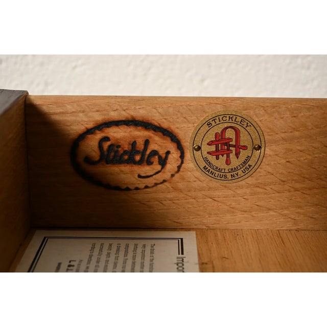 L. & J. G. Stickley Mission Oak Arts & Crafts Drop Front Secretary Desk For Sale - Image 13 of 15