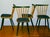 Mid-Century Dining Chairs with Splayed Legs and Navy Blue Seats, Set of 4 For Sale - Image 8 of 12
