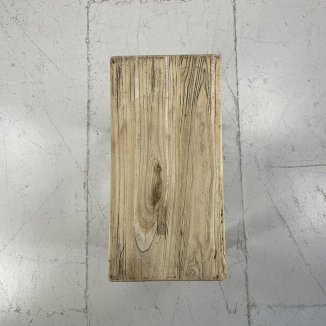 Rustic Wooden High Bar Stool For Sale - Image 5 of 8