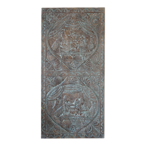 Artisan Carved Kamasutra Wall Panel – Vintage Custom Barn Door Accent 72