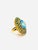 Bochic "Orient" Vintage Diamond & Multi Blue Topaz Ring Set In 18K Gold & Silver For Sale In New York - Image 6 of 18