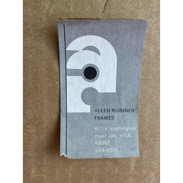 1970s Psychedelic Botanical Abstract Acrylic Painting, Framed For Sale - Image 4 of 5