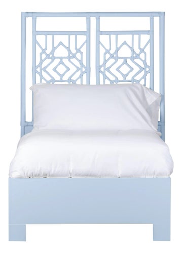 Tulum Platform Bed Twin Extra Long, Light Blue