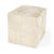 Victorian Hair on Hide with Spots Cube Ottoman, White & Gold For Sale - Image 10 of 10